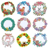 diy diamond painting wreath kit for door home wall decoration special shaped drill diamond embroidery kit cross stitch new