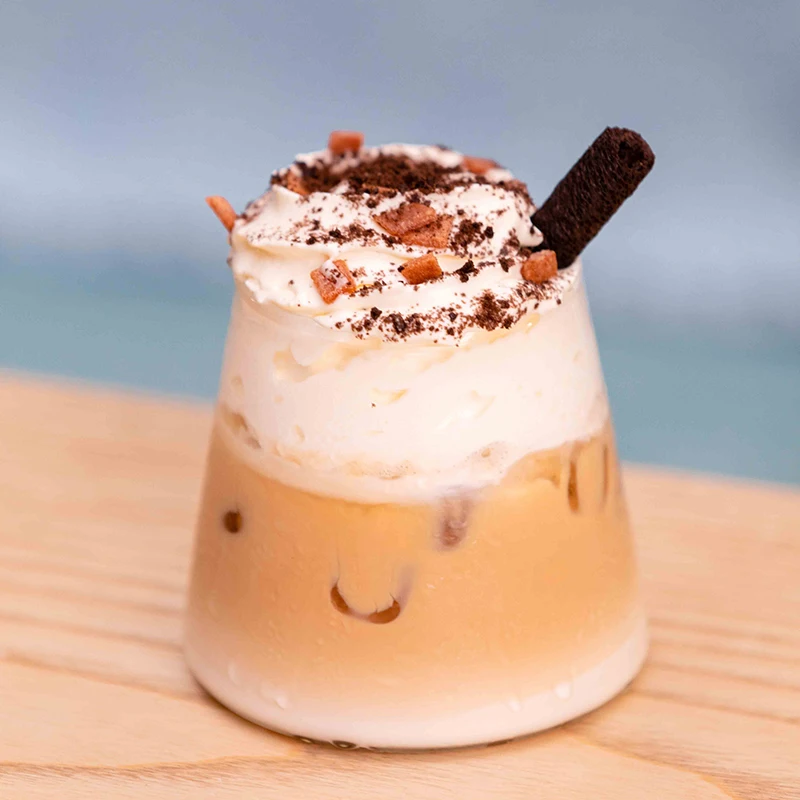 

Modern Transparent Glass Cup for Milkshake Simplicity Round Designed Handmade Glass Cup Creative Tazas Drinking Tool EJ50GC