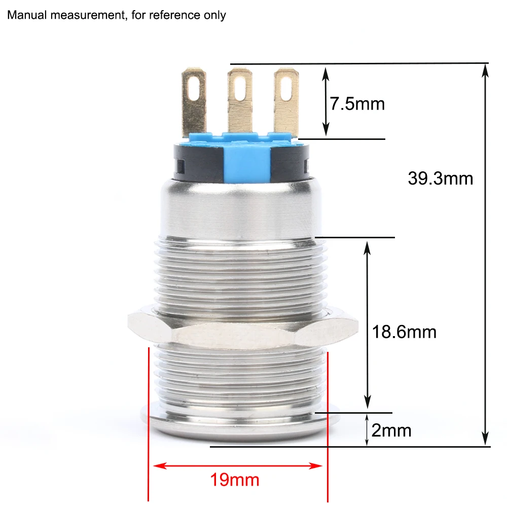 19 мм латунный хромированный ключ металлический водонепроницаемый 2/3 позиционный