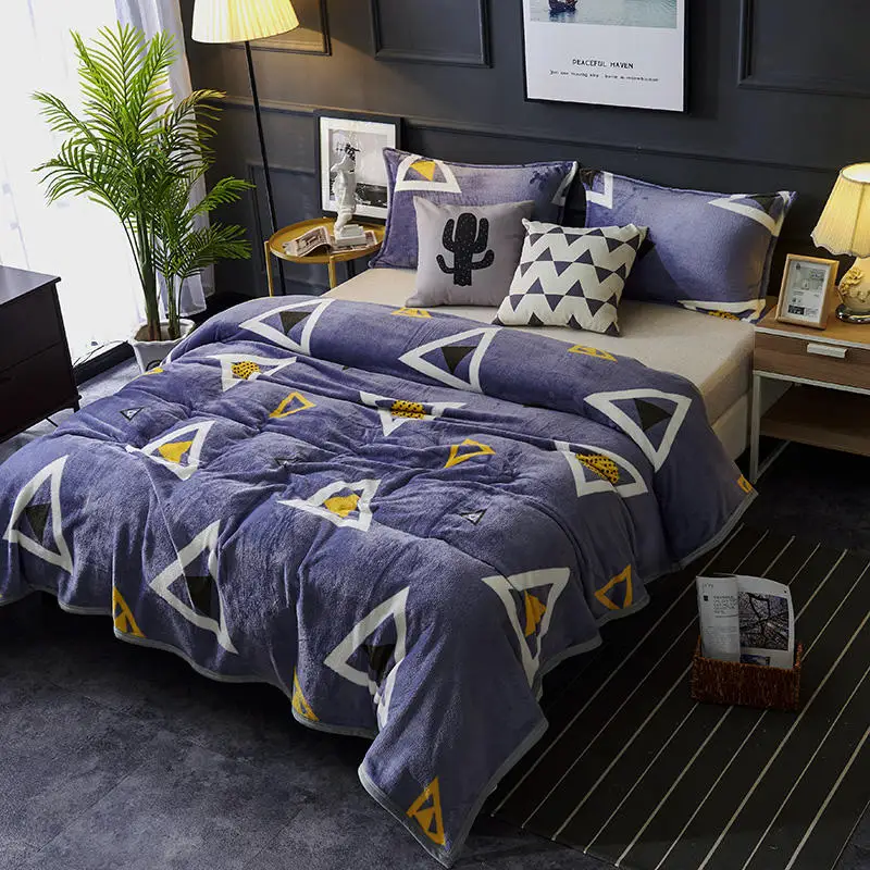 Фланелевое покрывало для кровати зимняя Скандинавская Современная гостиная