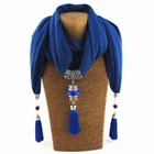 ZOSHI оптовая продажа этническое ожерелье для женщин многоцветные керамические бусины павлин ювелирные изделия заявление ожерелье шарф кисточка ожерелье