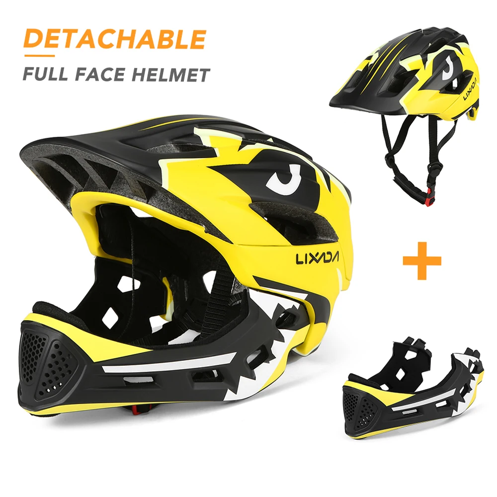 

Lixada детский шлем на все лицо Съемный Детский спортивный защитный шлем для езды на велосипеде скейтборде роликах катания на коньках