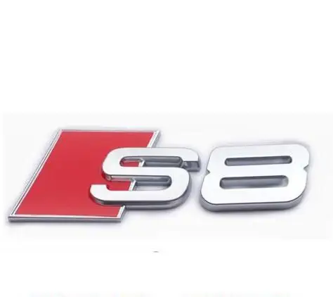 

car Styling metal 1 pieces/lot 3D Metal emblems chrome badges bumper S3 S4 S5 S6 S8 for Car-styling