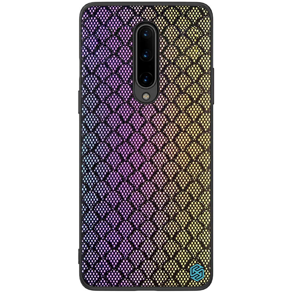 Для For OnePlus 8 чехол Twinkle s Nillkin Жесткий ПК + Мягкий ТПУ Градиент полиэстер