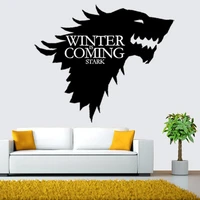game stark family emblem ice wolf wall stickers engraved wall stickers c2001