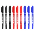 9 шт.компл. оптовая продажа, Перманентный маркер с двойным наконечником, тонкие водостойкие чернила с тонким перьевым наконечником, черные чернила 0,5 мм-1 мм, тонкий цвет