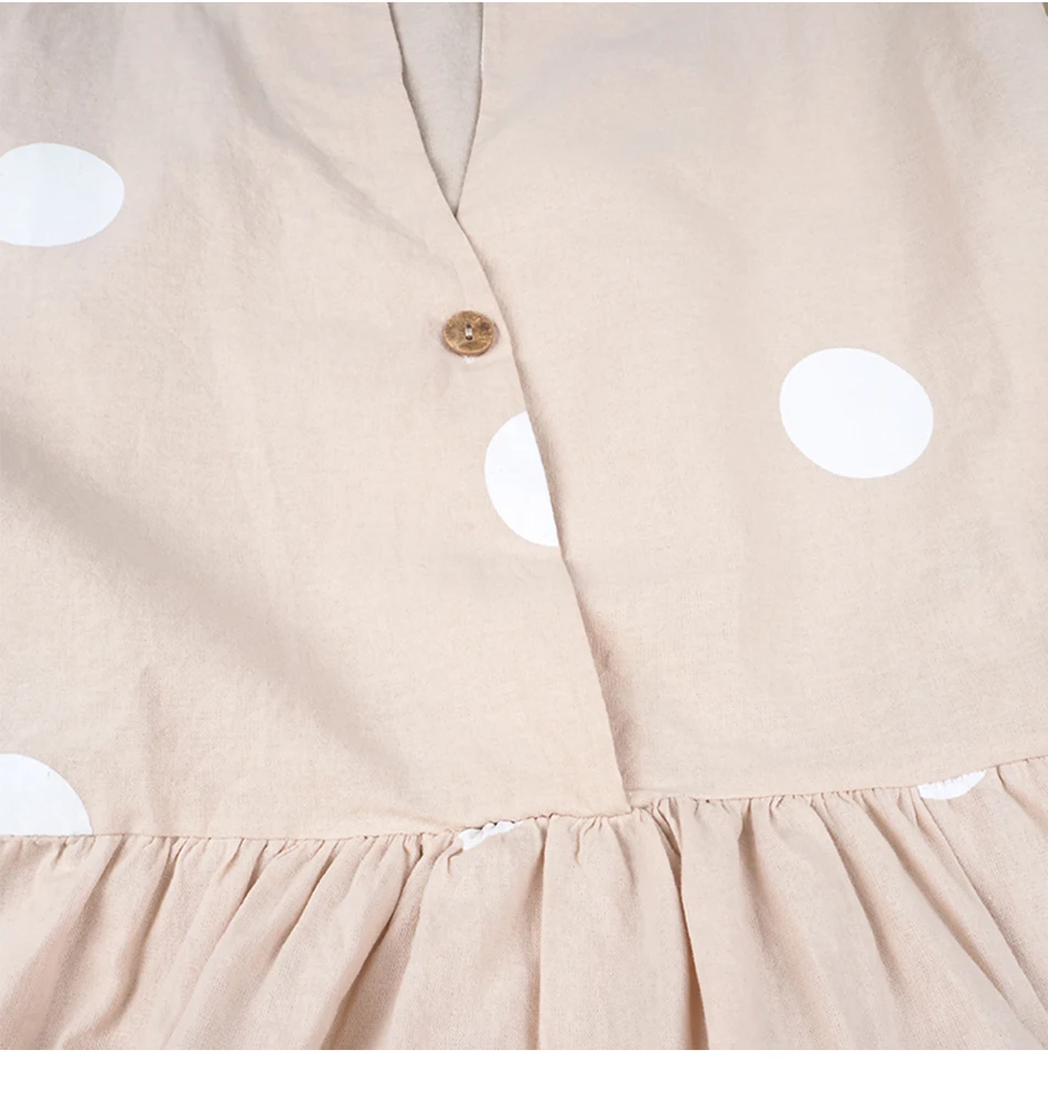 

Polka Dot Maxi Dress V-Neck Long Sleeve Casual Boho Beach Dress Plus Size Women Fashion Elegant Button Down Loose Office Dress