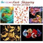 GATYZTORY 5D DIY алмазная живопись рыбы разы картины Алмазная вышивка распродажа животных вышивка крестиком Мозаика набор ручной работы