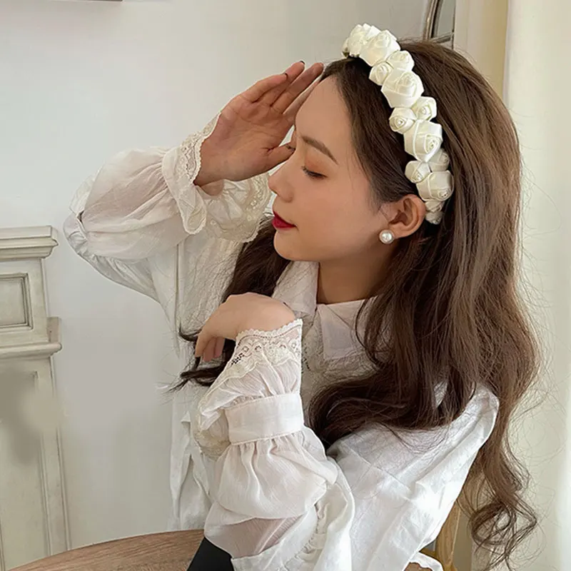 

Korean Rose Flower Hair Accessories Autumn Hair Claws Barrettes Girl's Back Hair Clip Big Hair Clip Shark Clip hair accessories