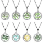 Новый медальон с ароматом Цепочки и ожерелья Магнитная Древо жизни с распылением ароматерапевтического эфирного масла диффузор духи медальон кулон ювелирные изделия бесплатная 1 тормозные колодки