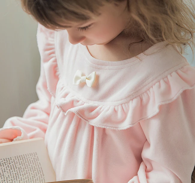 Осень зима детское платье лолиты для девочек бархатные ночные рубашки принцессы