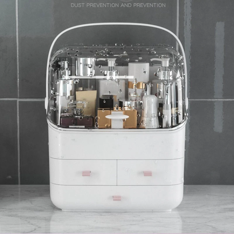 

Cosmetic Storage Bag Multifunctional Plastic Portable Three-Layer Drawer Large Capacity Cosmetics Jewelry Storage Box