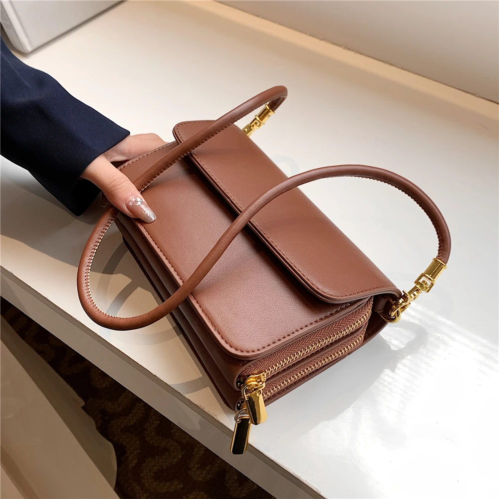 

Burminsa, ретро сумки через плечо со съемным ремешком для женщин, брендовый дизайнерский клатч, дамские сумочки с двумя отделениями на молнии