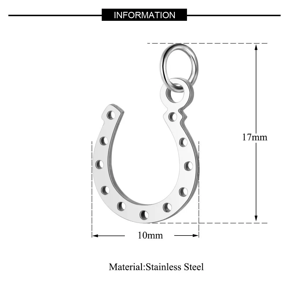 100% нержавеющая сталь мини Подкова Подвески для изготовления ювелирных изделий