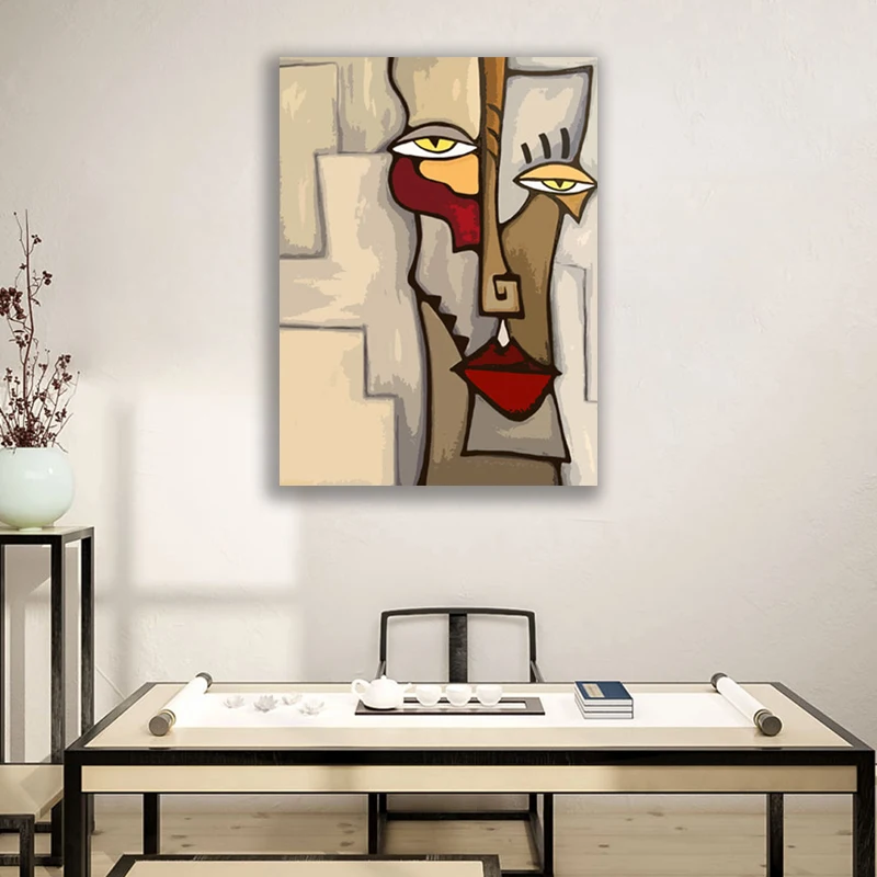 

Picasso Abstract Figures Poster Blending In Face Wall Art Picture Prints Canvas Painting Living Room Decoration Home Decor