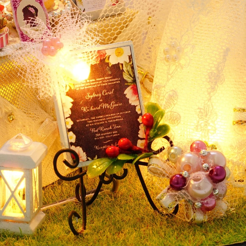 

Dollhouse Miniature with Furniture, DIY Wooden Dollhouse Kit Plus Dust Proof , 1:25 Tiny House Building Kit (Sky Wheel)