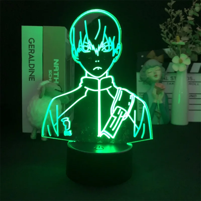 

Haikyuu Tobio Kageyama японское аниме Манга 3D ночной Светильник будильник базовый светильник батарея записанная доставка дропшиппинг ребенок