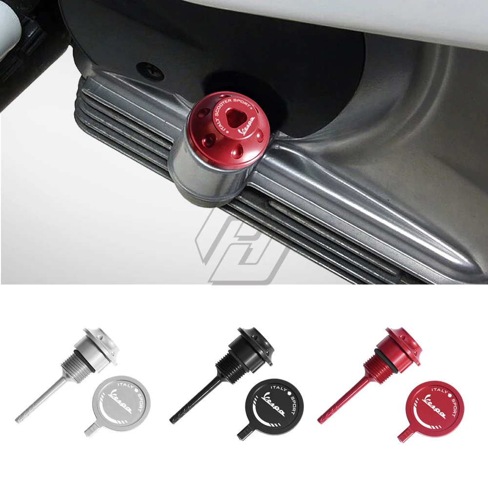 

For Vespa GTS200 GTS250 GTS300 2013-2017 Motorcycle Dipstick Oil Screw Drain Plug Cap