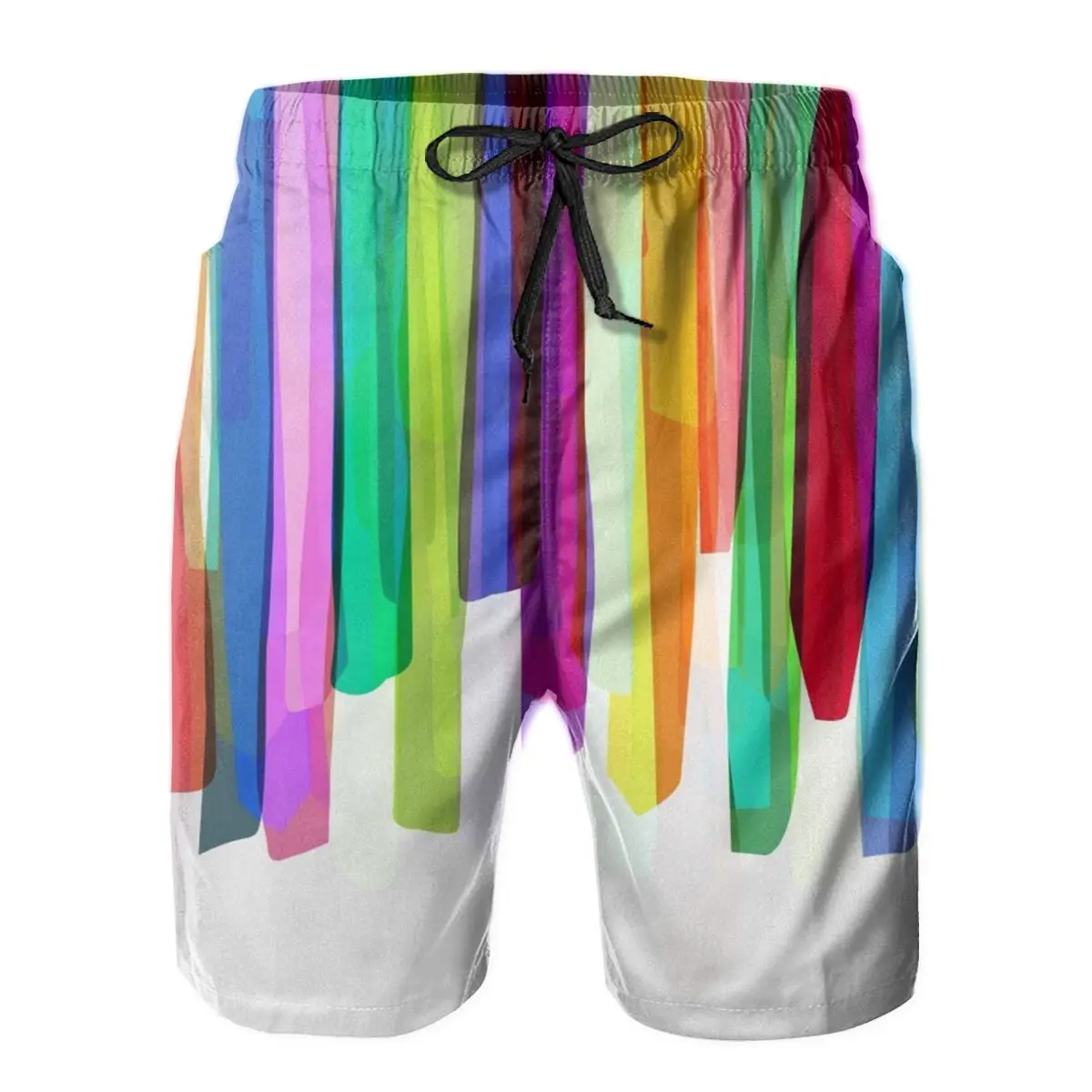 

Мужские брюки с цветными полосками, серфинг, пляжные плавки, спортивные быстросохнущие сетчатые повседневные Саркастические шорты для взр...