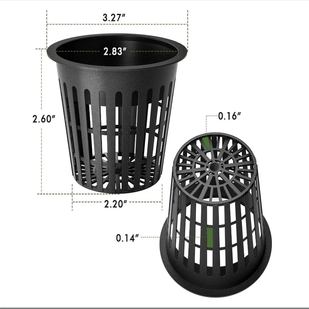 

25pcs Plant Grow Net Nursery Pots Cup Hydroponic Colonization Mesh Plastic Basket Holder Vegetable Planter Soilless Greenhouse
