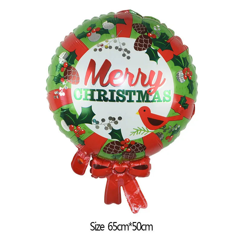 B19 merry christmas Рождественский воздушный гелиевый воздушный шар покрытый фольгой Снеговик Санта Клаус Рождественская елка лося мальчик подарочная форма Globos для рождественского орнамента новогодний декор - Цвет: B19 merry christmas