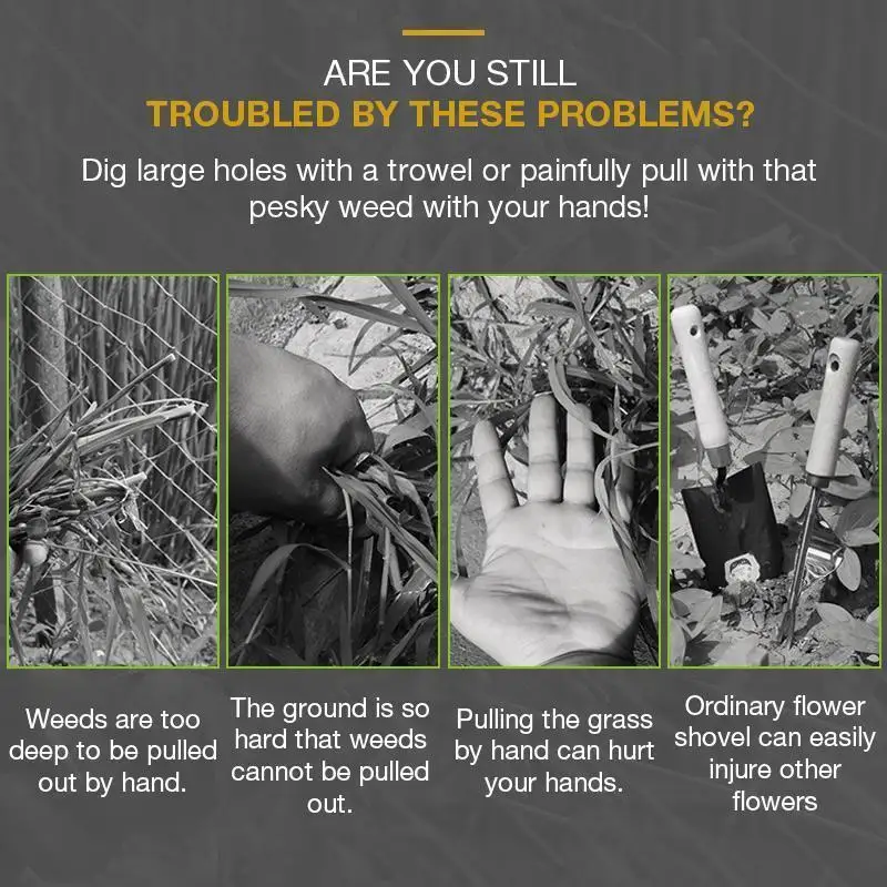 Садовый ручной вымыватель с деревянной ручкой из нержавеющей стали вымывающий