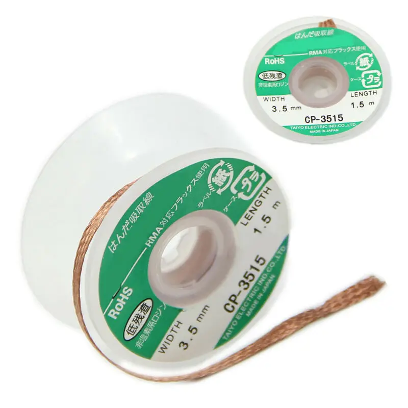

Flux Sucker 3.5mm Width 1.5M Length desoldering braid solder remover Wick Wire Repair BGA Tool