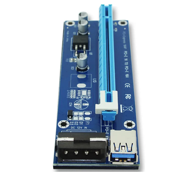Riser VER006 переходная карта pci e 006 PCIE 1X до 16X удлинитель адаптер 60 см USB 3 0 кабель SATA 4Pin