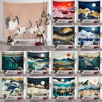 ancient landscape art tapestry wall hanging artist life bedspread beach towel