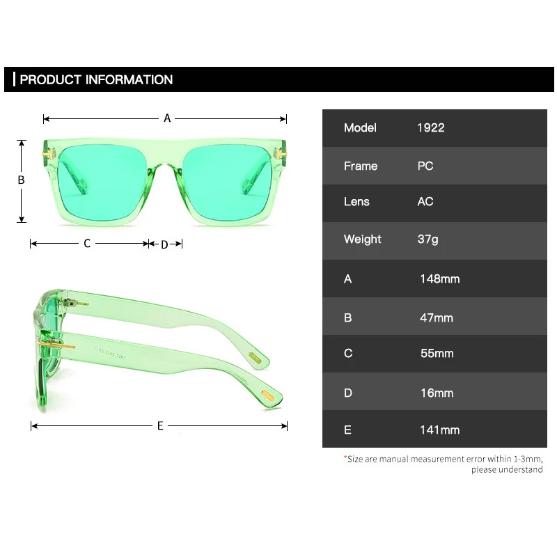 

2021 Fashion High Quality Square Style Cool Sunglasses Men/Women Vintage Brand Design Sun Glasses Oculos De Sol