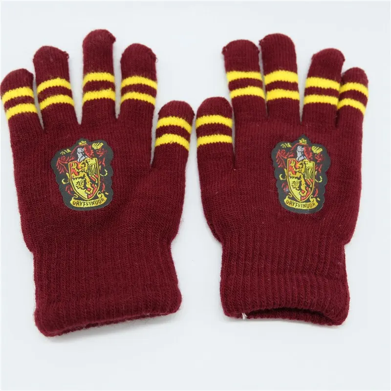 Gryffindor Gloves Айниель Хогвартс школьный шарф для косплея Гермионы грэнджер Костюм Гриффиндор Слизерин Hufflepuff Ravenclaw шарф шейный платок шарф - Цвет: Gryffindor Gloves