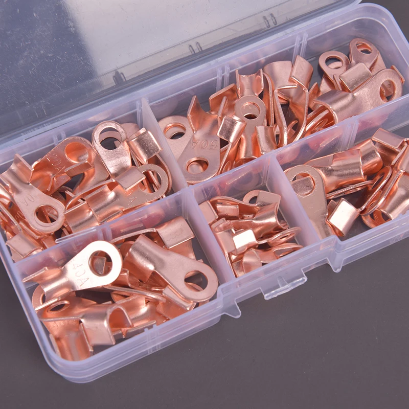 

80pcs Copper Battery Cable Connector Terminal Open Lugs Wire Terminals