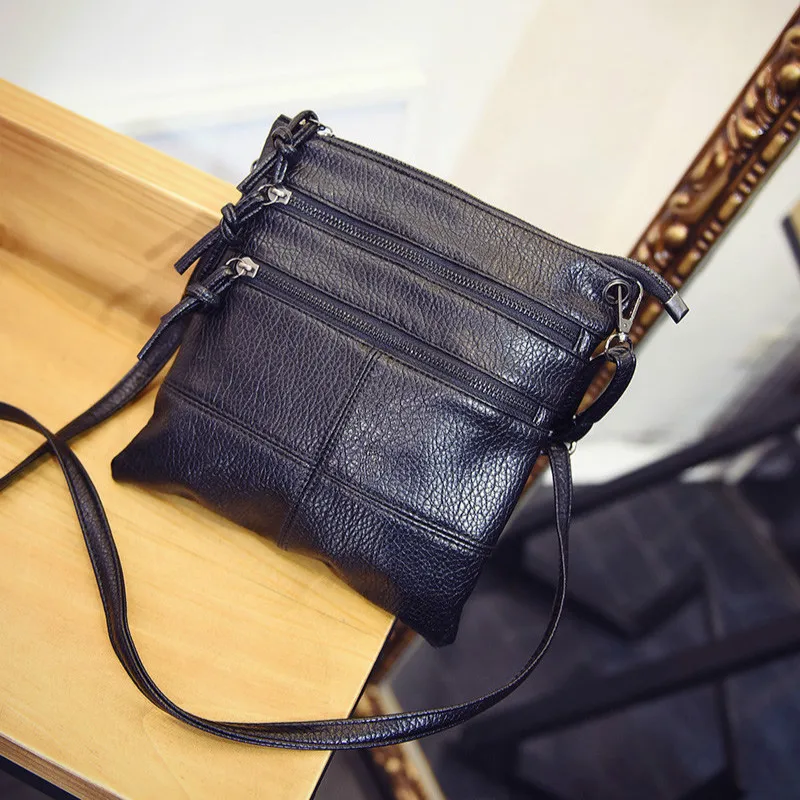 

women's bag PU Bucket high-capacity Single Fashion Solid Zipper Shoulder Bags sublimation blanks designer bags dark style