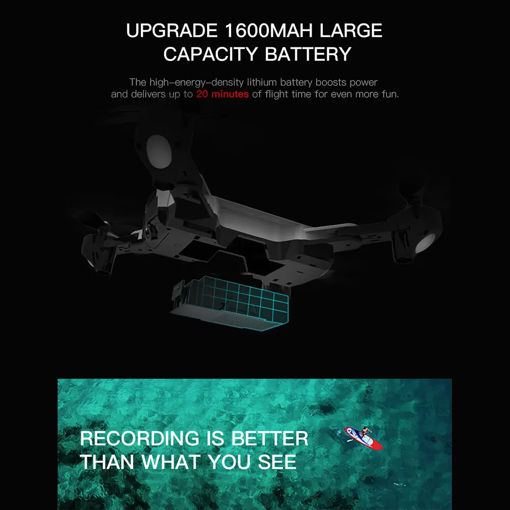 Квадрокоптер Профессиональный Дрон gps с камерой HD 1080P WiFi FPV Surround 20mins fly time широкоугольный пульт дистанционного управления вертолет