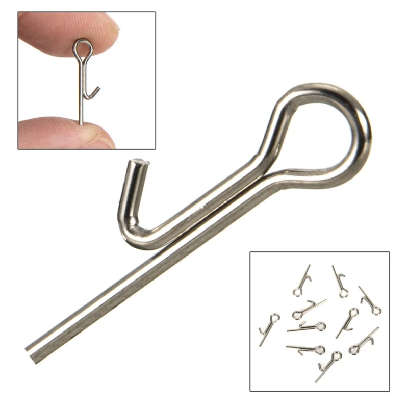 100PCS/Lot 19mm Fishing Hook Bait Stinger Spike Connecting Pins Barbed jig hook Carp Jig Head Soft Lure fishing Tools | Спорт и