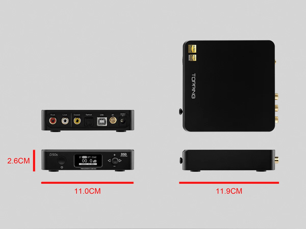 Топ D50s ES9038Q2M* 2 ЦАП Bluetooth 5,0 LDAC DSD512 32 бит/768 кГц Hi-Res аудио HIFI декодер