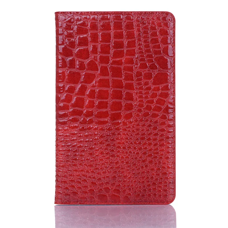 Чехол-подставка для Samsung Galaxy Tab A 8,0 T290 SM-T290 T295 T297 S-Pen cover TabA 8 из крокодиловой кожи, жесткий чехол для планшета - Цвет: red