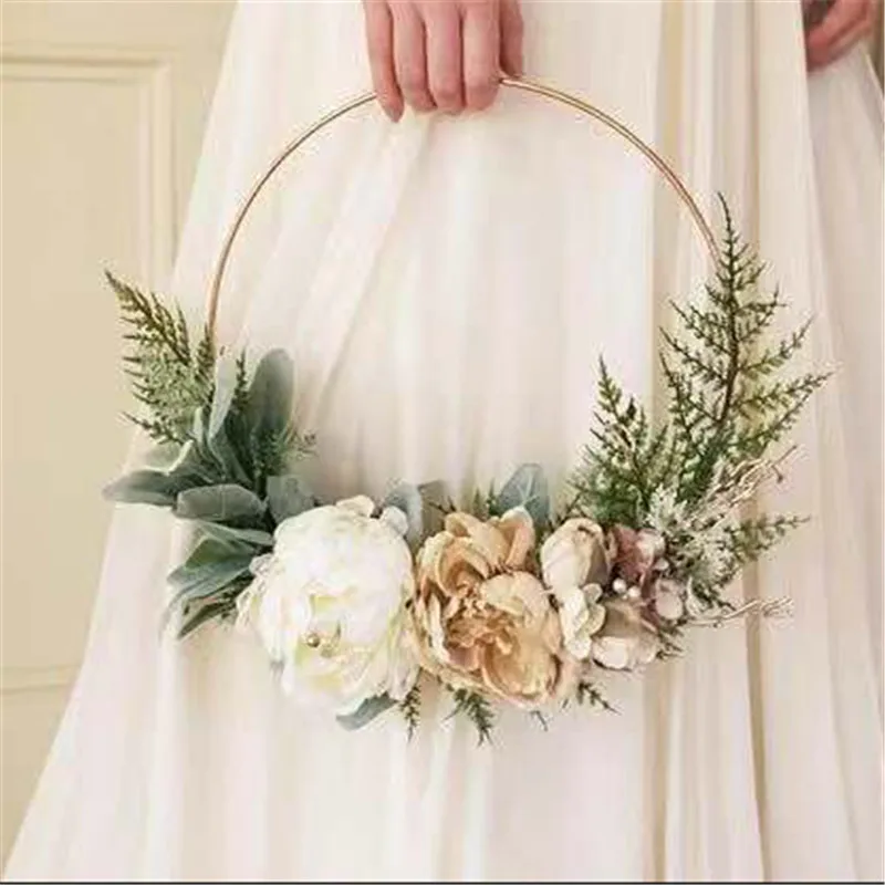 8-30 см больше размеров золотого металлического венка кольца DIY для ловли мечты