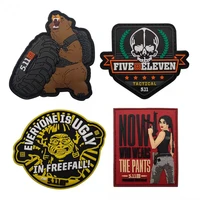 3d pvc 5 11 tactical training patch velcro patch always ready to fight tire bear badge outdoor backpack patch for clothing