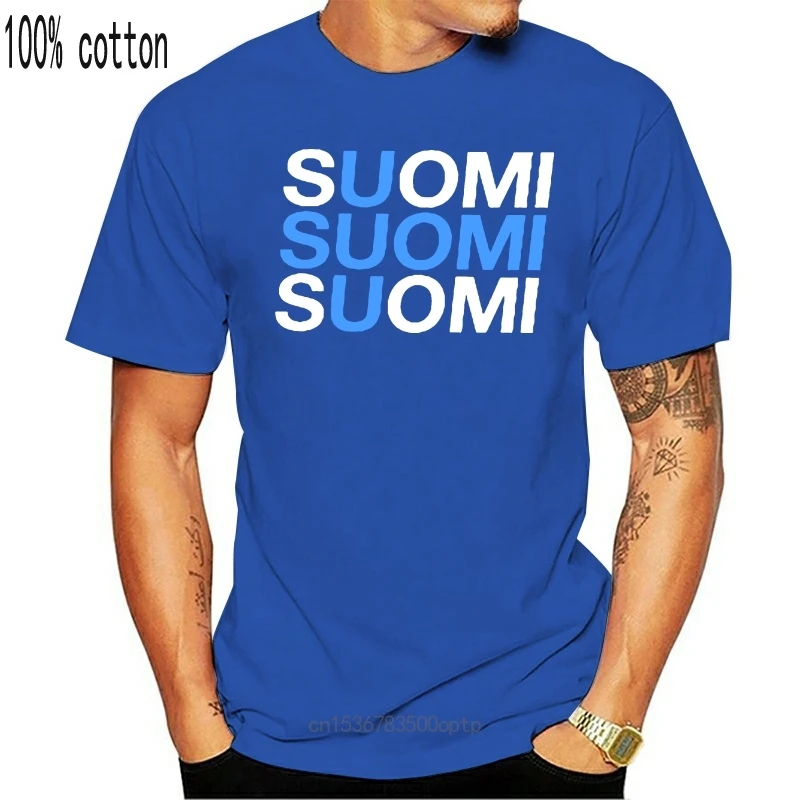 

New 100% Cotton O-neck Custom Printed Men T shirt FINLAND Women T-Shirt