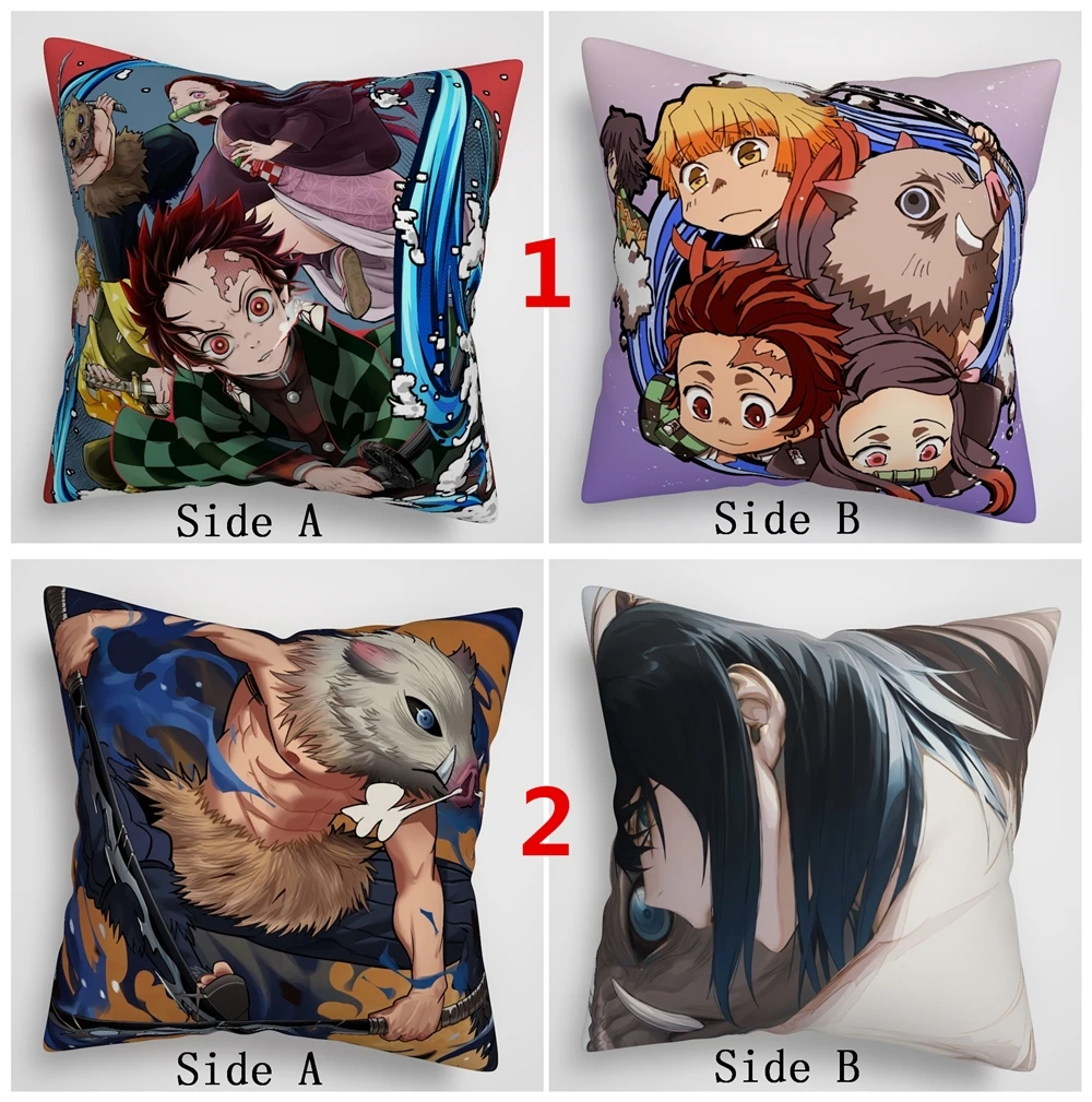 Двухсторонняя подушка из аниме Клинок с демоном модель Kimetsu No Yaiba|Наволочка| |