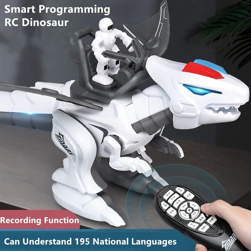 Intelligent RC Programming Dinosaur Robot Recording Function Understand 195 National Languages Sing And Dance Story Encyclopedia | Игрушки и