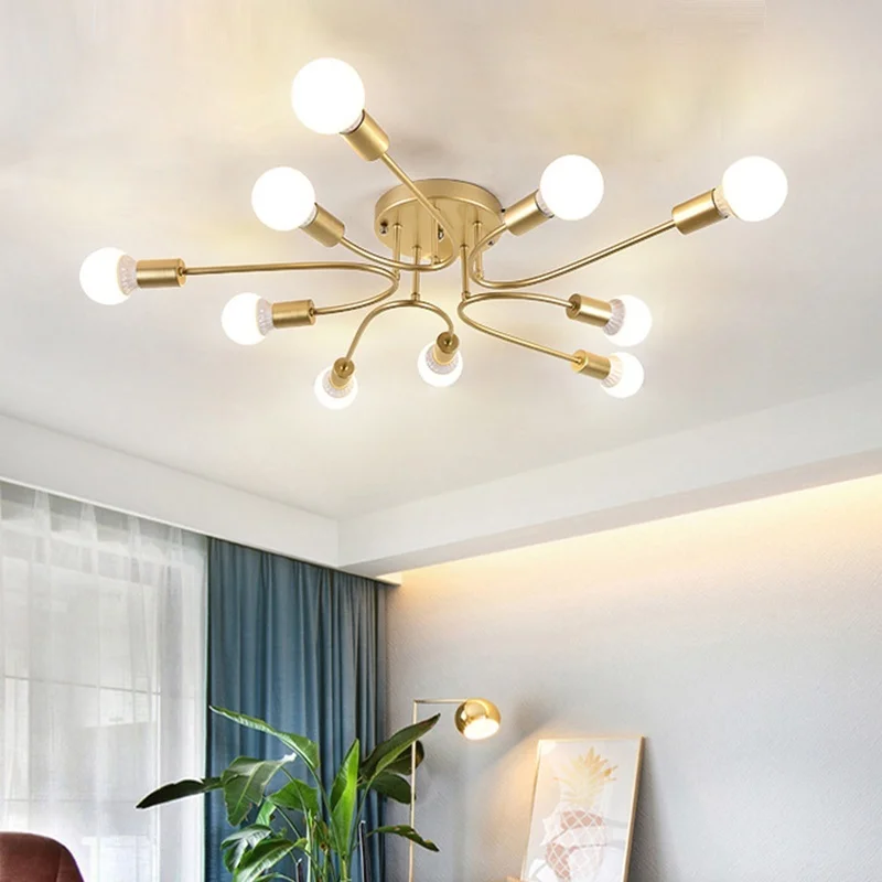 Скандинавская люстра с 8 лампами винтажная лампа Эдисона в стиле лофт ретро