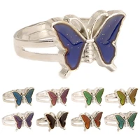 vintage butterfly mood ring adjustable emotion feeling changeable temperature control color butterfly ring fashion jewelry gift