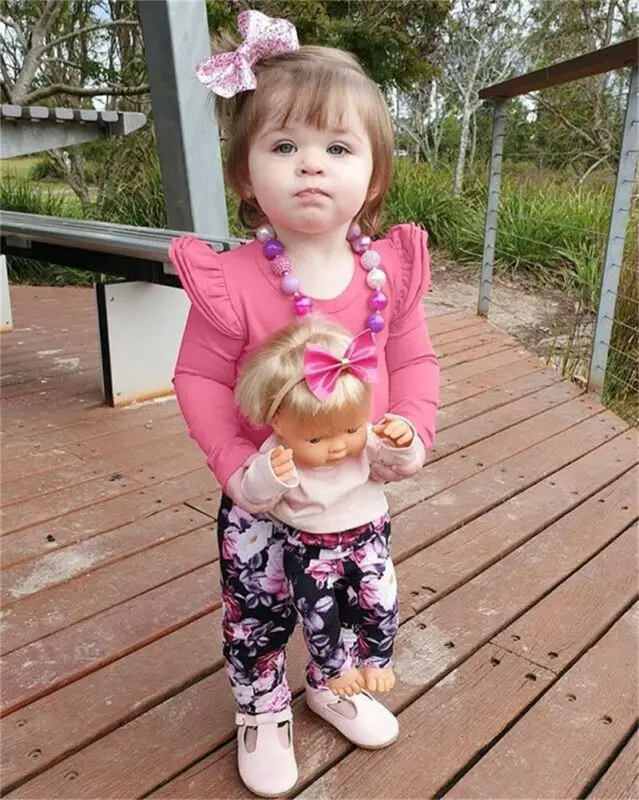 Комплект одежды из 2 предметов для новорожденных девочек одежда малышей с