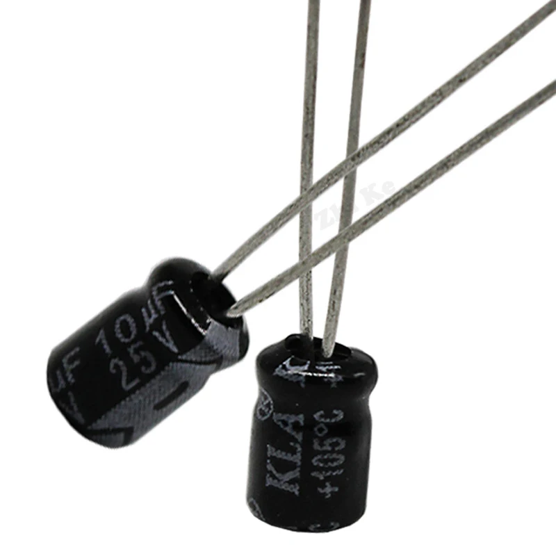 50pcs/lot 10UF 25V 10mf 105C 4X7mm Aluminum Electrolytic Capacitor 25V10UF radial lead 50pcs | Электронные компоненты и