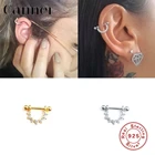 Женские серьги для пирсинга Canner, ювелирные украшения для прокола хряща из серебра с 925 пробы цирконием, W4, 1 шт.