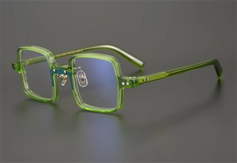 

Vintage Acetate Glasses Branded Women Square Japan Design Optical Eyewear Goggle Clear Lens Prescription Eyeglasses for Men