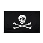 Yehoy подвесной флаг пирата с черепом jolly roger 90*150 см в виде двух костей для украшения