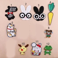 cartoon cute animal patch cat zebra rabbit frog personality clothing accessories diy decoration for childrens t shirts